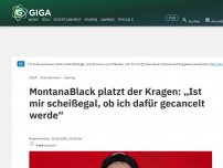 Bild zum Artikel: MontanaBlack platzt der Kragen: „Ist mir scheißegal, ob ich dafür gecancelt werde“