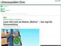 Bild zum Artikel: Haltestelle „Mohren“ in Weilstetten: Leser stört sich am Namen „Mohren“ – das sagt die Ortsverwaltung