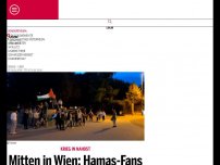 Bild zum Artikel: Mitten in Wien: Hamas-Fans feiern Terror gegen Israel