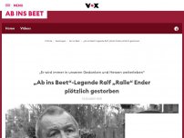 Bild zum Artikel: „Ab ins Beet'-Bruder Ralle ist tot