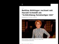 Bild zum Artikel: Bettina Böttinger rechnet mit Harald Schmidt ab: 'Schlichtweg feindseliger Akt'