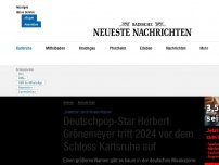 Bild zum Artikel: Deutschpop-Star Herbert Grönemeyer tritt 2024 vor dem Schloss Karlsruhe auf