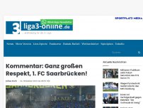 Bild zum Artikel: Kommentar: Ganz großen Respekt, 1. FC Saarbrücken!
