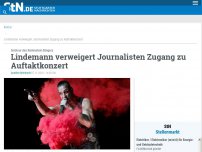 Bild zum Artikel: Solotour des Rammstein-Sängers: Lindemann verweigert Journalisten Zugang zu Auftaktkonzert