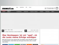 Bild zum Artikel: Max Verstappen: Ist mir 'egal', ob die Leute meine Erfolge würdigen