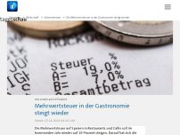 Bild zum Artikel: Die Mehrwertsteuer in der Gastronomie steigt wieder