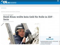 Bild zum Artikel: Einsatz bei 'Die Bergretter': Heidi Klum wollte kein Geld für Rolle in ZDF-Serie