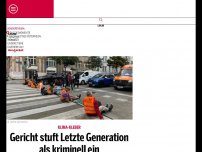 Bild zum Artikel: Münchner Gericht sieht Letzte Generation als kriminelle Vereinigung