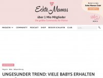 Bild zum Artikel: Ungesunder Trend: Viele Babys erhalten zu früh Beikost