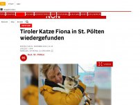 Bild zum Artikel: Happy End - Tiroler Katze Fiona in St. Pölten wiedergefunden