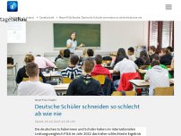 Bild zum Artikel: Deutsche Schüler schneiden so schlecht ab wie nie