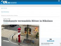 Bild zum Artikel: Tradition in Ilsfeld: Unbekannte verwandeln Blitzer in Nikolaus
