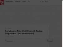 Bild zum Artikel: Gemeinsame Tour: Heidi Klum will Backup-Sängerin bei Tokio Hotel  werden