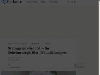 Bild zum Artikel: Grafingerin wird 103 – Ihr Geheimrezept: Bier, Wein, Schnapserl