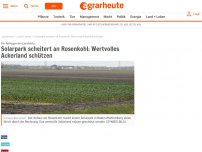 Bild zum Artikel: Solarpark scheitert an Rosenkohl: Wertvolles Ackerland schützen #baden-württemberg #landwirt