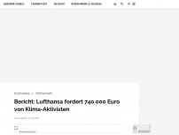 Bild zum Artikel: Bericht: Lufthansa fordert 740.000 Euro von Klima-Aktivisten