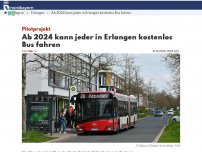 Bild zum Artikel: Ab 2024 kann jeder in Erlangen kostenlos Bus fahren
