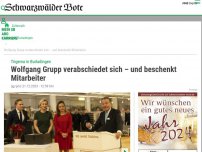 Bild zum Artikel: Trigema in Burladingen: Wolfgang Grupp verabschiedet sich – und beschenkt  Mitarbeiter