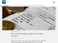 Bild zum Artikel: Gering- und Durchschnittsverdiener zahlen 2024 mehr Steuern