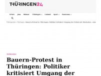 Bild zum Artikel: Bauern-Protest in Thüringen: Demo-Missbrauch von Rechts? Politiker mit dringender Warnung – „Umsturzgelüste“