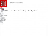 Bild zum Artikel: Gauck über unbegrenzte Migration - „Wollt ihr, dass ein Kontrollverlust eintritt?“