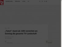 Bild zum Artikel: „Tatort“ räumt ab: ARD vernichtet am Sonntag die gesamte TV-Landschaft