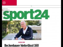 Bild zum Artikel: Beckenbauer hinterlässt 160 Millionen Euro