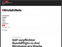 Bild zum Artikel: Softwarekonzern: SAP verpflichtet Beschäftigte zu drei Bürotagen pro Woche