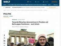 Bild zum Artikel: 10.000 Menschen demonstrieren in Potsdam gegen Faschismus – auch Scholz