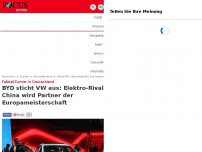 Bild zum Artikel: Stellt Elektroautos bereit - BYD sticht VW aus: China-Rivale wird Partner der Europameisterschaft