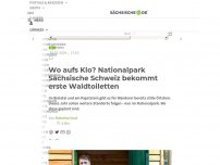 Bild zum Artikel: Wo aufs Klo? Nationalpark Sächsische Schweiz bekommt erste Waldtoiletten