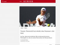 Bild zum Artikel: Tennis: Österreich hat wieder eine Nummer 1 der Welt