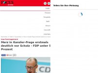 Bild zum Artikel: Insa-Sonntagstrend - Merz in Kanzler-Frage erstmals deutlich vor Scholz - FDP unter 5 Prozent