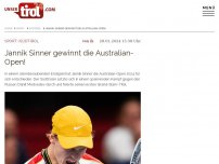 Bild zum Artikel: Jannik Sinner gewinnt die Australian-Open!
