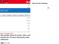 Bild zum Artikel: Bayer, Volkswagen, SAP - Die große Streich-Liste: Hier wollen deutsche Firmen Tausende Jobs abbauen