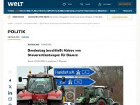 Bild zum Artikel: Bundestag beschließt Abbau von Steuerentlastungen für Bauern