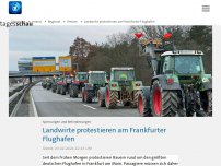 Bild zum Artikel: Landwirte protestieren am Frankfurter Flughafen