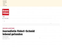 Bild zum Artikel: Föderl-Schmid lebend unter Brücke gefunden!