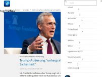 Bild zum Artikel: Stoltenberg: Trump-Äußerung 'untergräbt unsere Sicherheit'